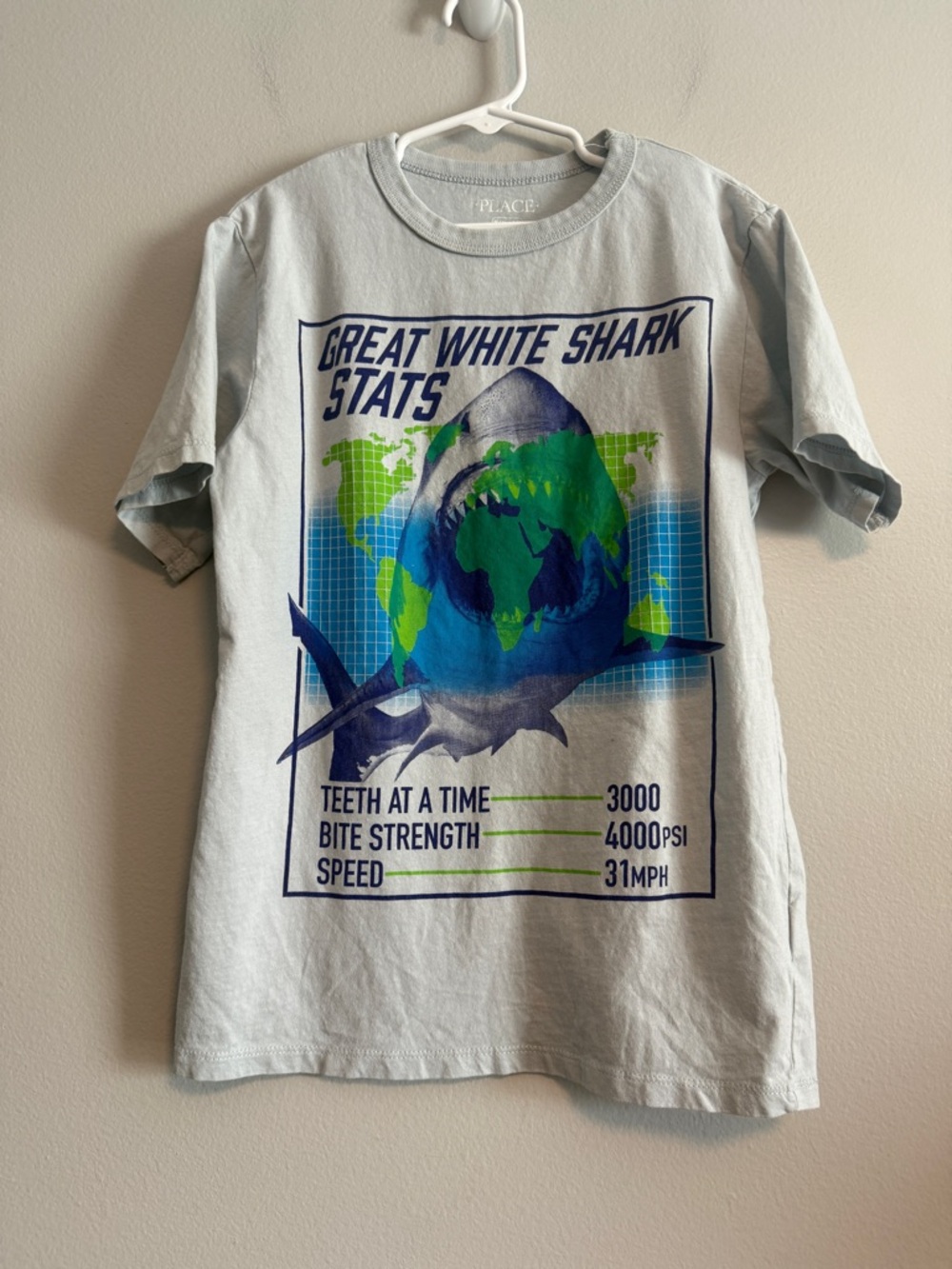 Children’s Place Shark Graphic Tee Size M 7/8
